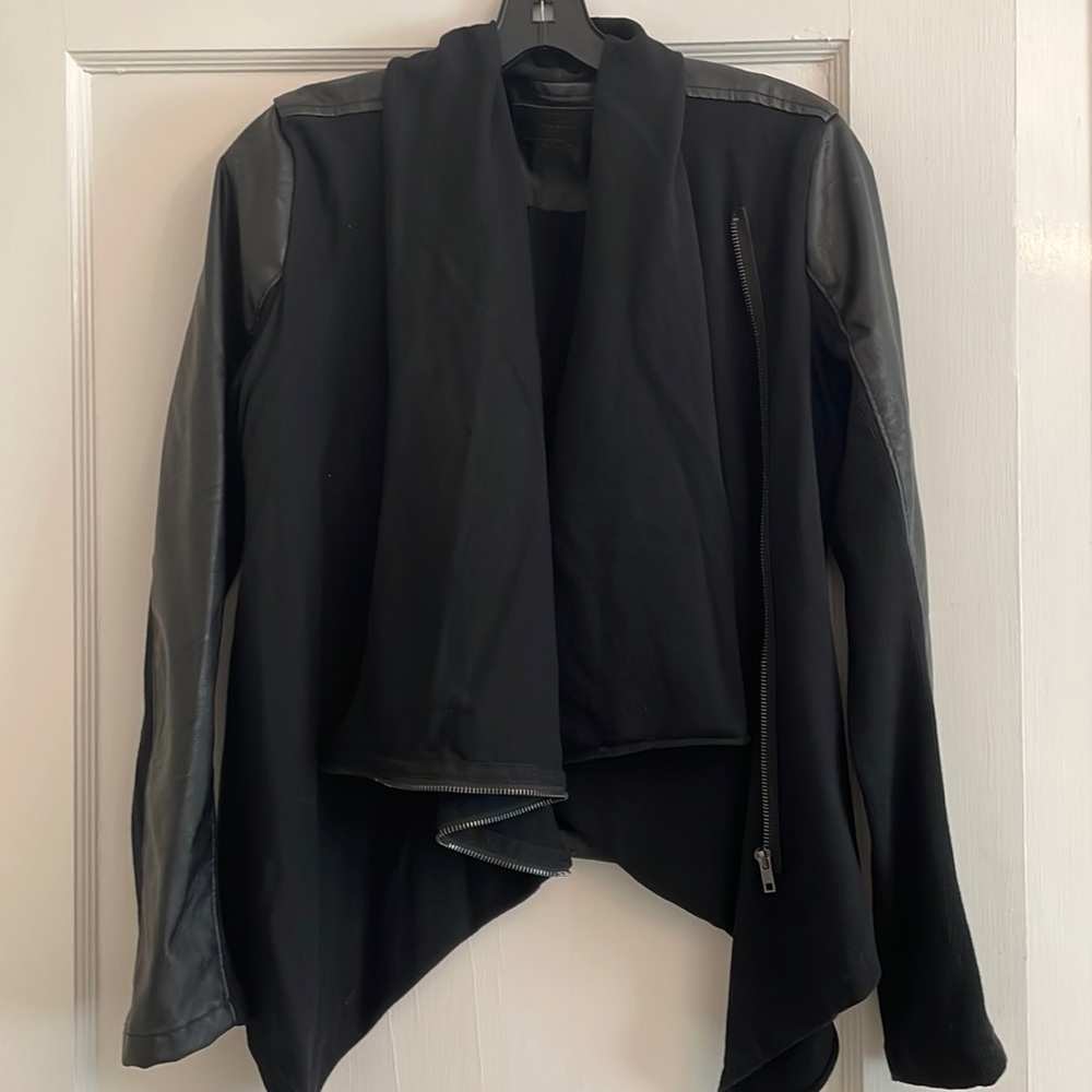Cotton and faux letter jacket